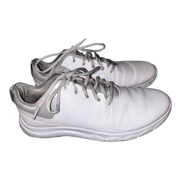 Women’s 9 2015 Nike FI Impact 2 White/Platinum Waterproof Spikeless Golf Shoes - Picture 4 of 10